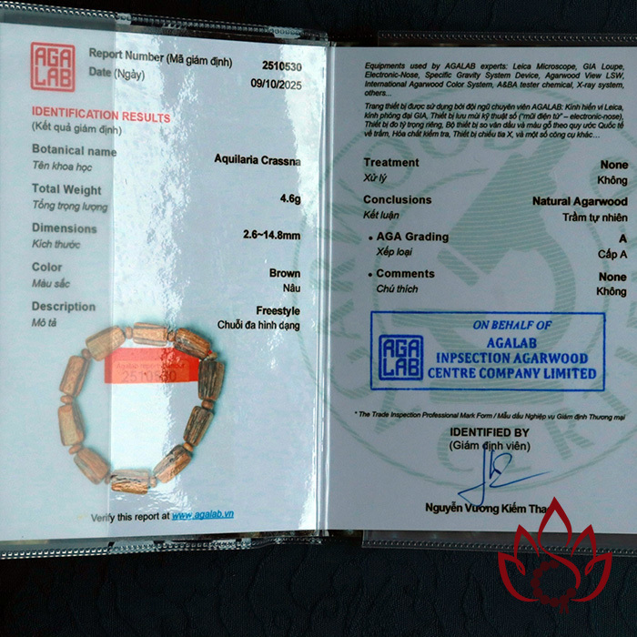 Vòng Trầm Hương Trúc Thô | Trầm Kiến Tự Nhiên